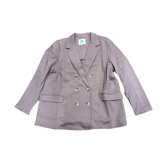 Betabrand Double Breasted Blazer Mauve Pink Size XXL Stretchy Office Career New - Picture 2 of 9
